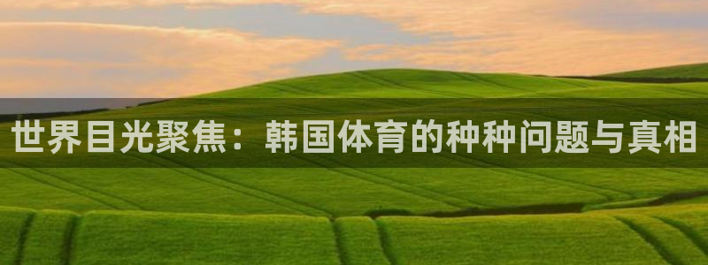 世界目光聚焦：韩国体育的种种问题与真相